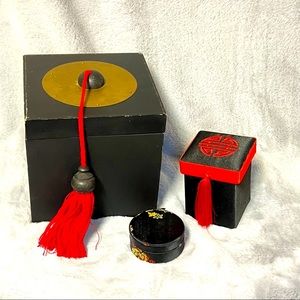 Jewelry/storage box trio Asian-inspired designs